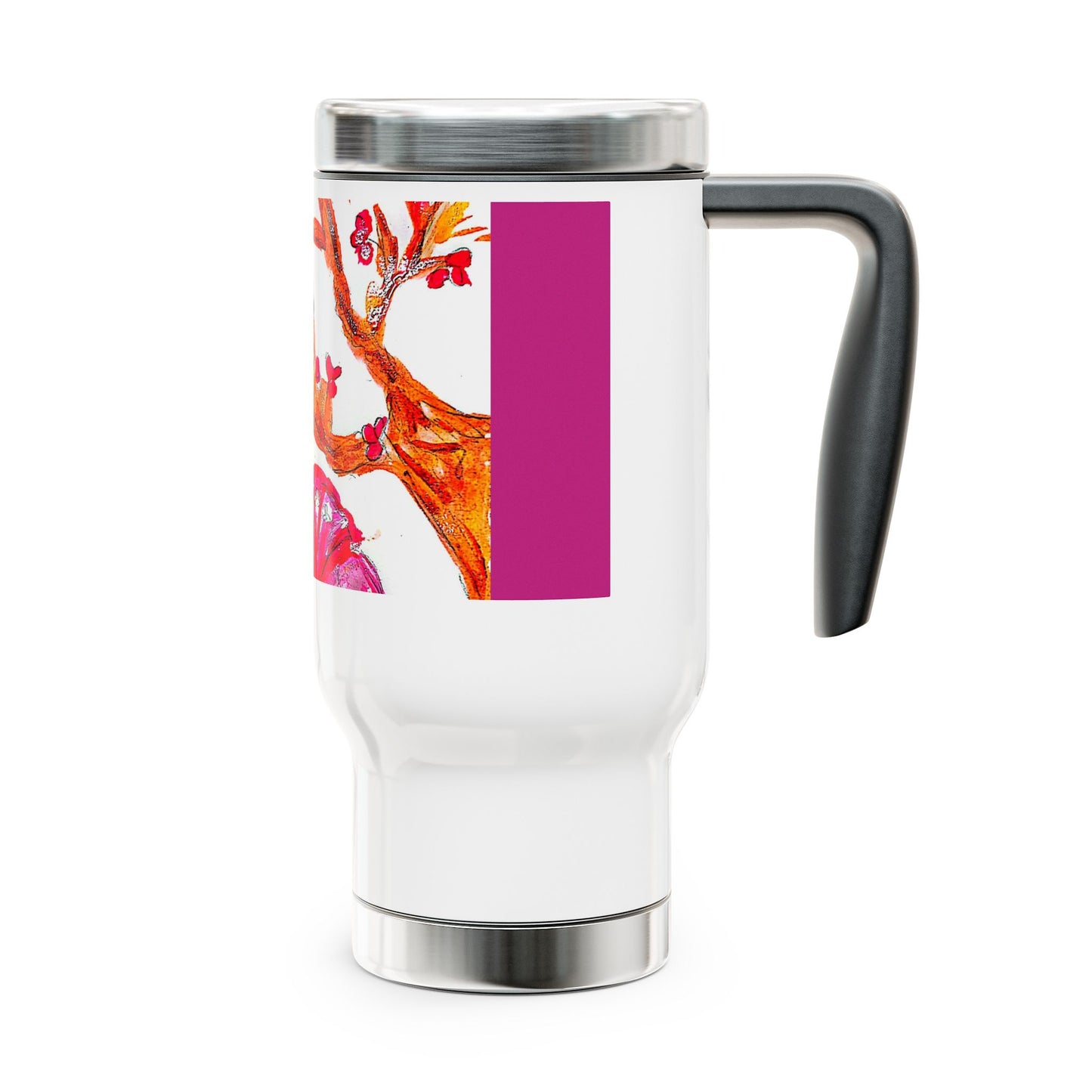Pretty Japanese- Travel Mug with Handle, 14oz