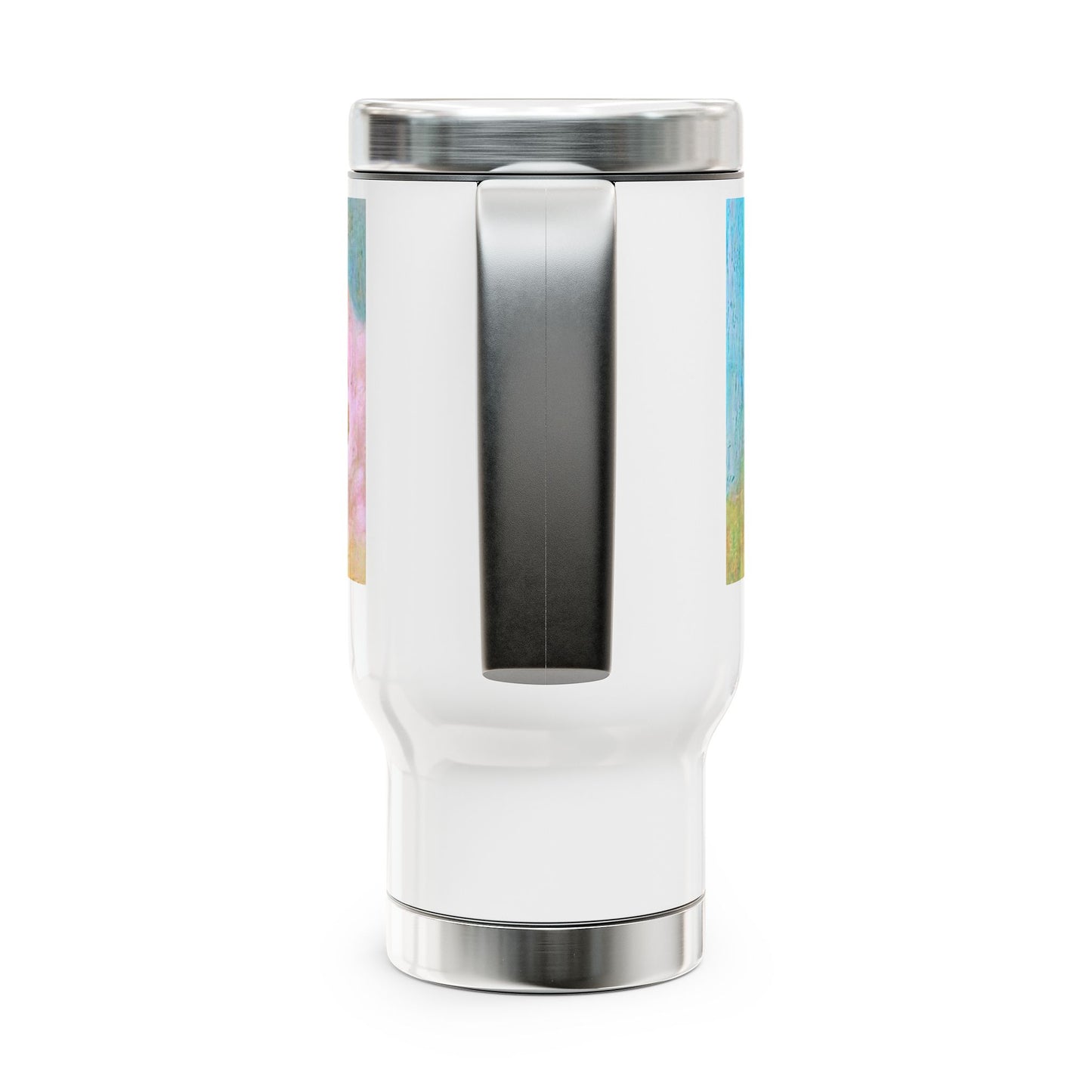 The pretty Flowers- Travel Mug with Handle, 14oz