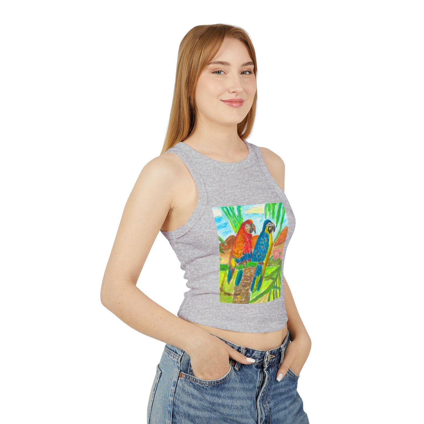 Women's Micro Rib Racer Tank Top