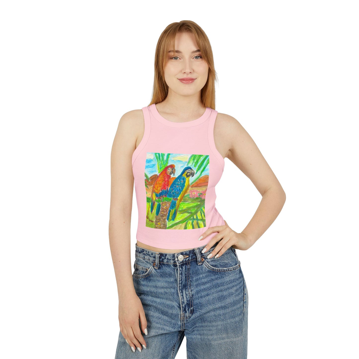 Women's Micro Rib Racer Tank Top