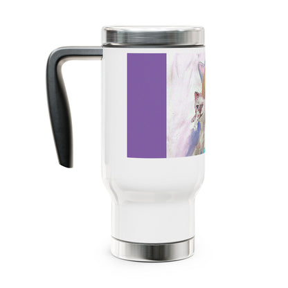 Stainless Steel Travel Mug with Handle, 14oz