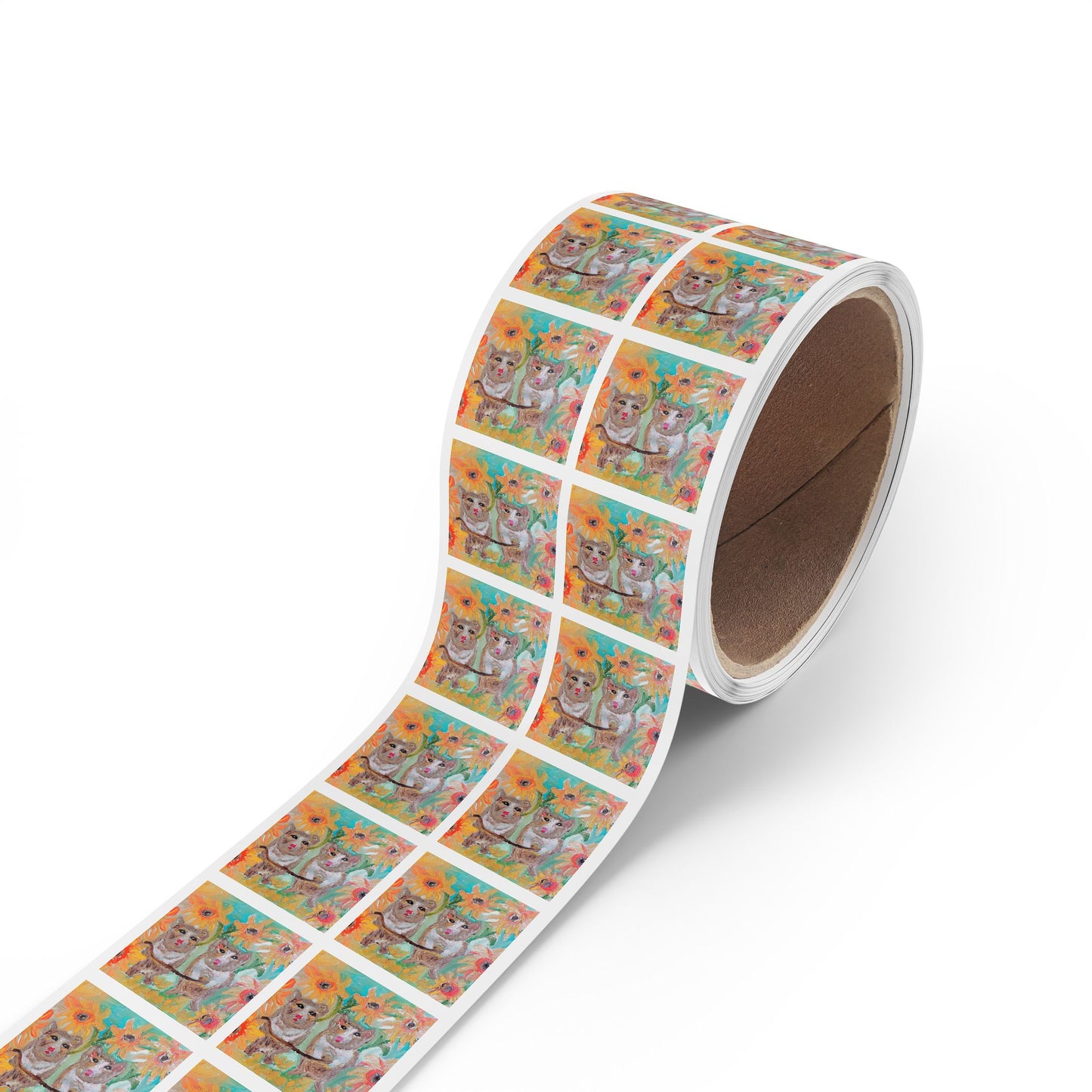 Square Sticker Label Rolls