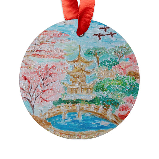 Acrylic Ornament with Ribbon