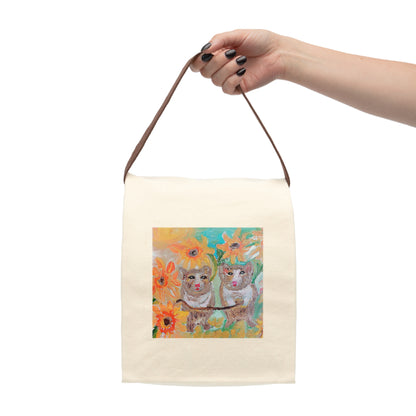 Canvas Lunch Bag With Strap