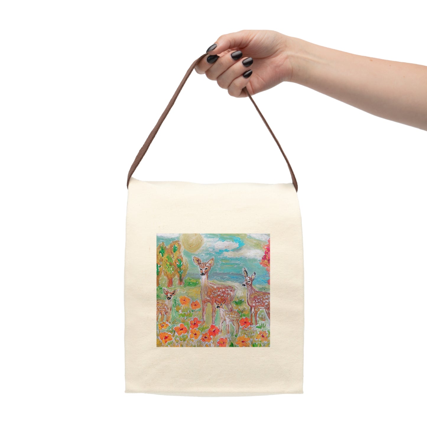 Canvas Lunch Bag With Strap