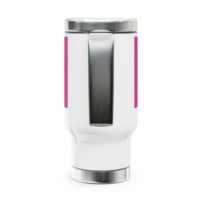 The Colorful  Flowers- Travel Mug with Handle, 14oz