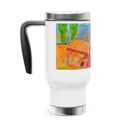 Stainless Steel Travel Mug with Handle, 14oz