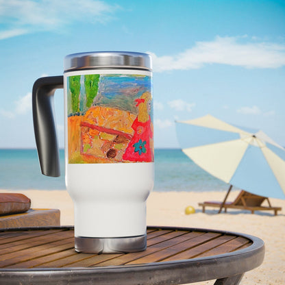 Stainless Steel Travel Mug with Handle, 14oz