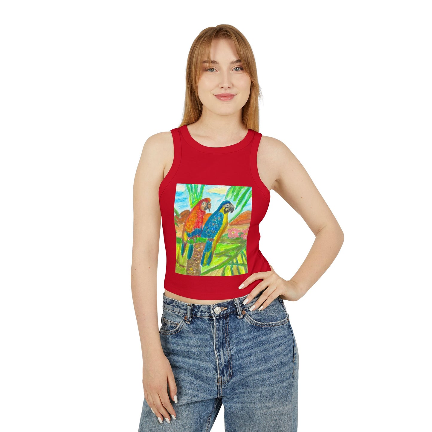 Women's Micro Rib Racer Tank Top