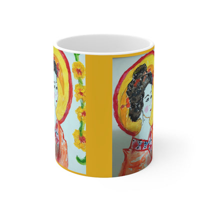 The beauty of the Japanese woman- Ceramic Mug 11oz