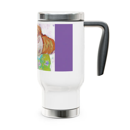 Stainless Steel Travel Mug with Handle, 14oz