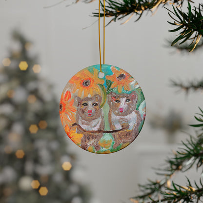 Ceramic Ornaments, 2-Side Print, (1pc, 3pcs, 5pcs, 10pcs)