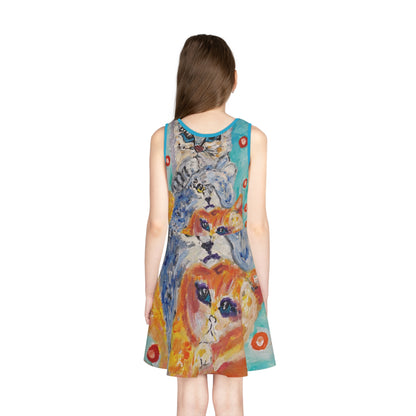 Girls' Sleeveless Sundress (AOP)