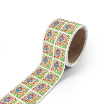 Square Sticker Label Rolls