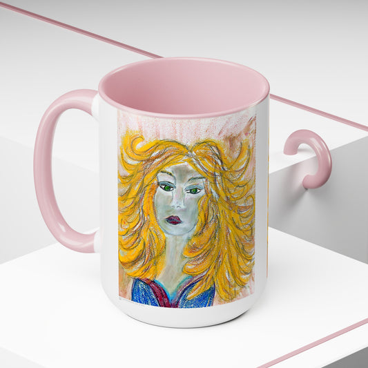 The pretty lady Coffee Mugs, 15oz