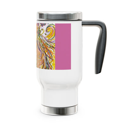 Stainless Steel Travel Mug with Handle, 14oz