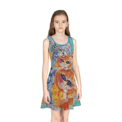 Girls' Sleeveless Sundress (AOP)