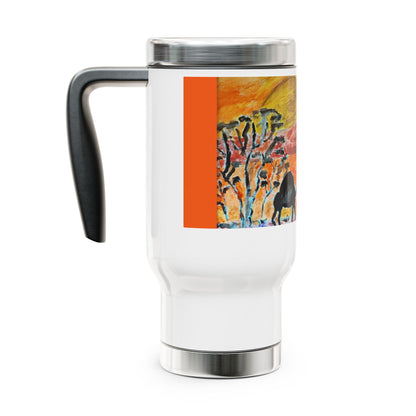 Stainless Steel Travel Mug with Handle, 14oz