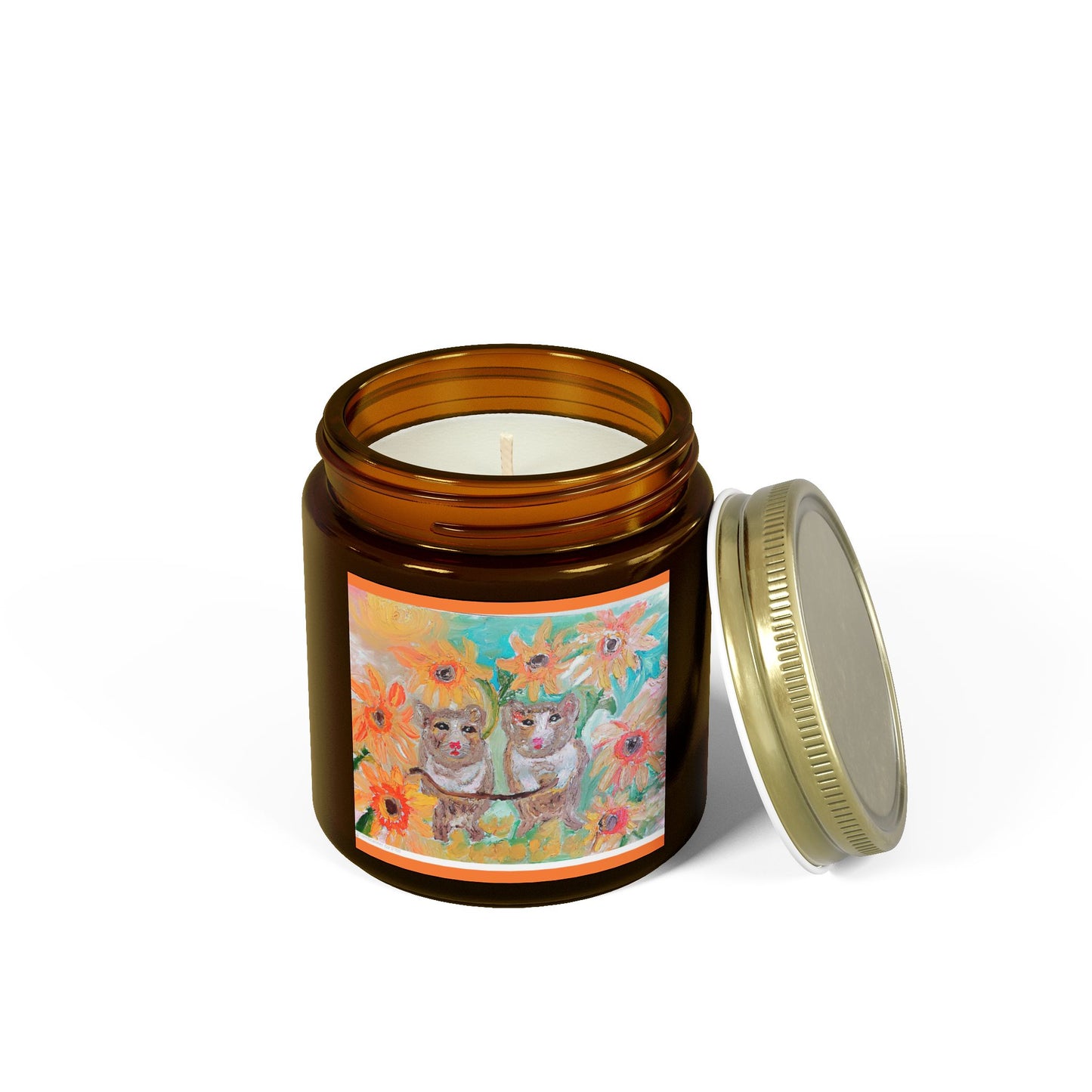 Scented Coconut Apricot Candles (4oz, 9oz)