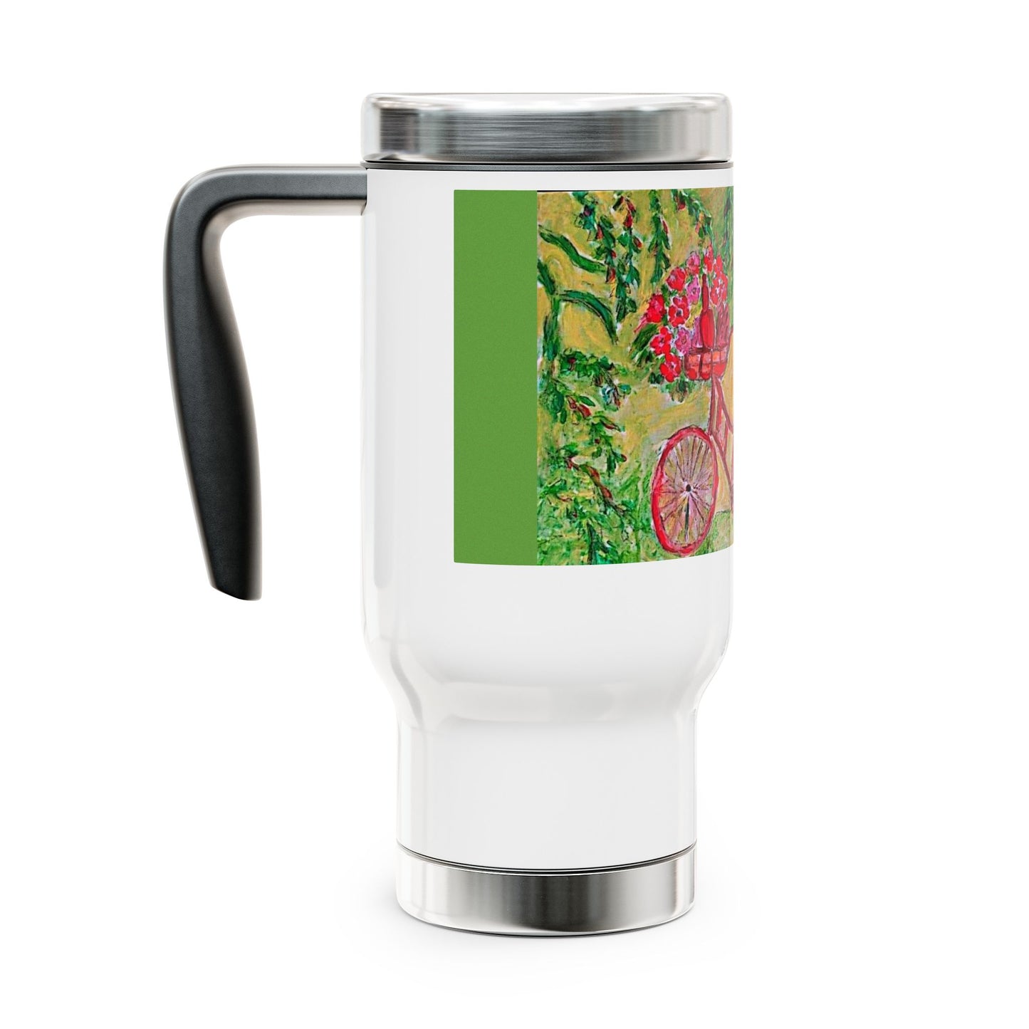 Stainless Steel Travel Mug with Handle, 14oz